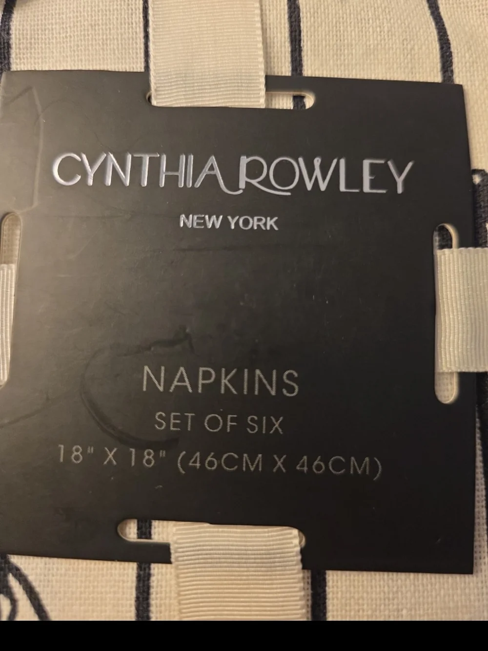 6 dinner cloth Dinner napkins by Cynthia Rowley Spiders on a web